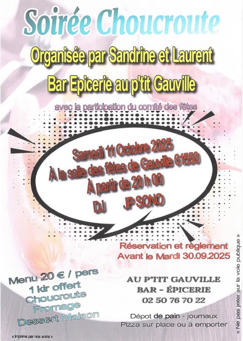 Soirée Choucroute