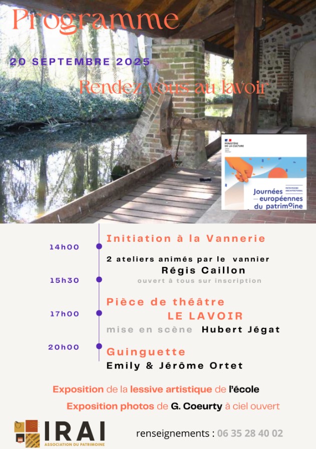 Journées du Patrimoine au Lavoir d’Irai
