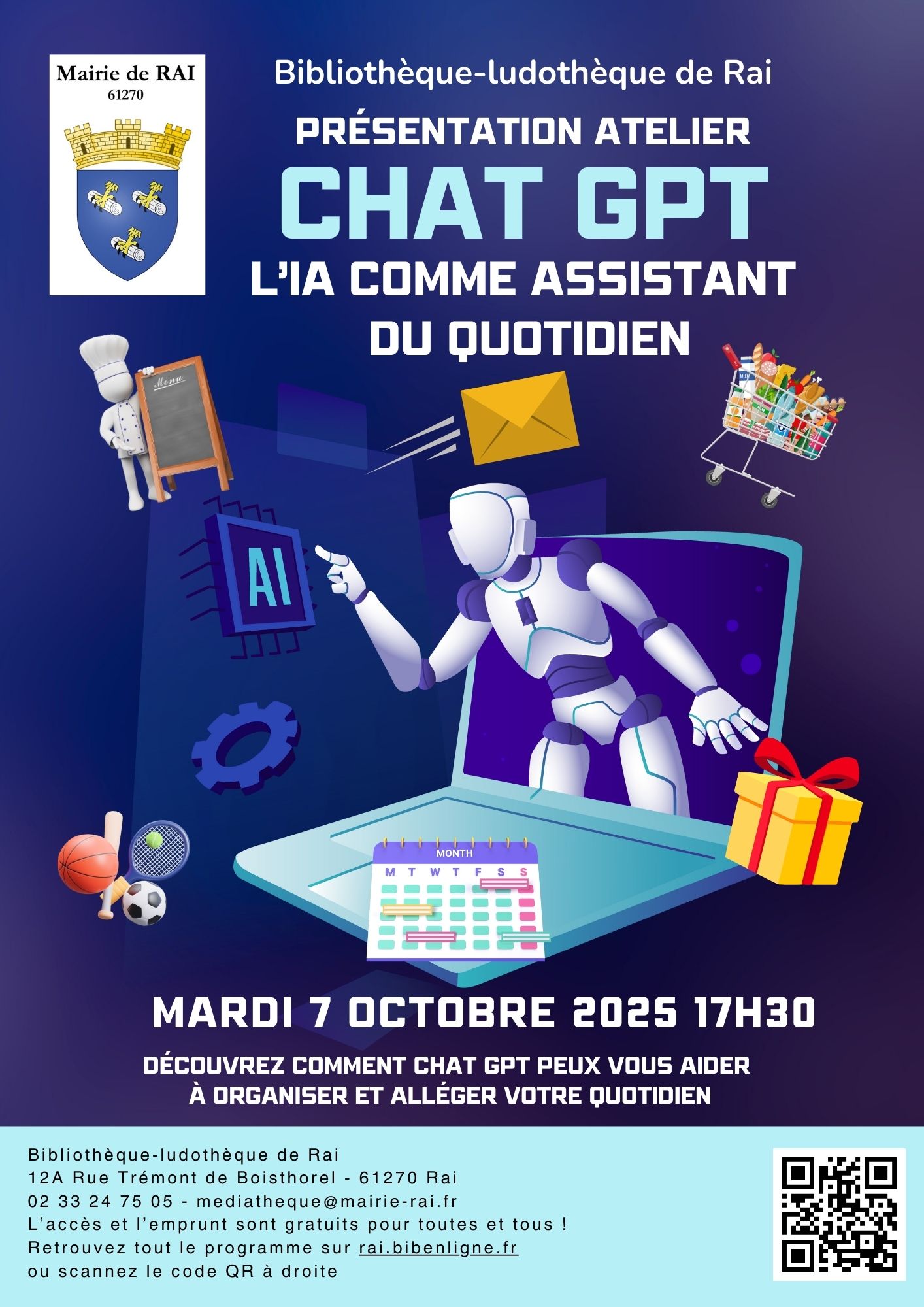 Conférence-atelier “Chat GPT, l’IA comme assistant du quotidien”