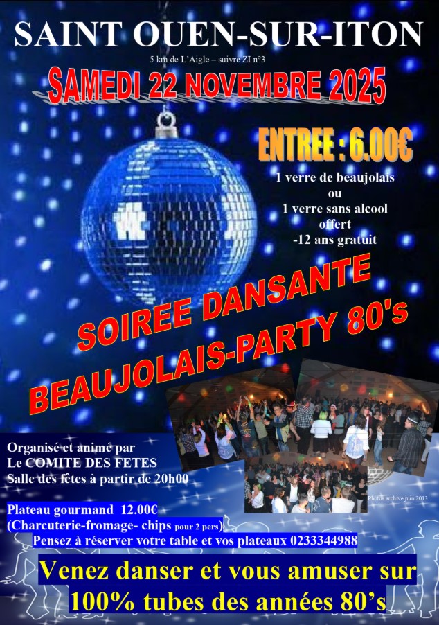 Soirée Dansante Beaujolais Party 80’s