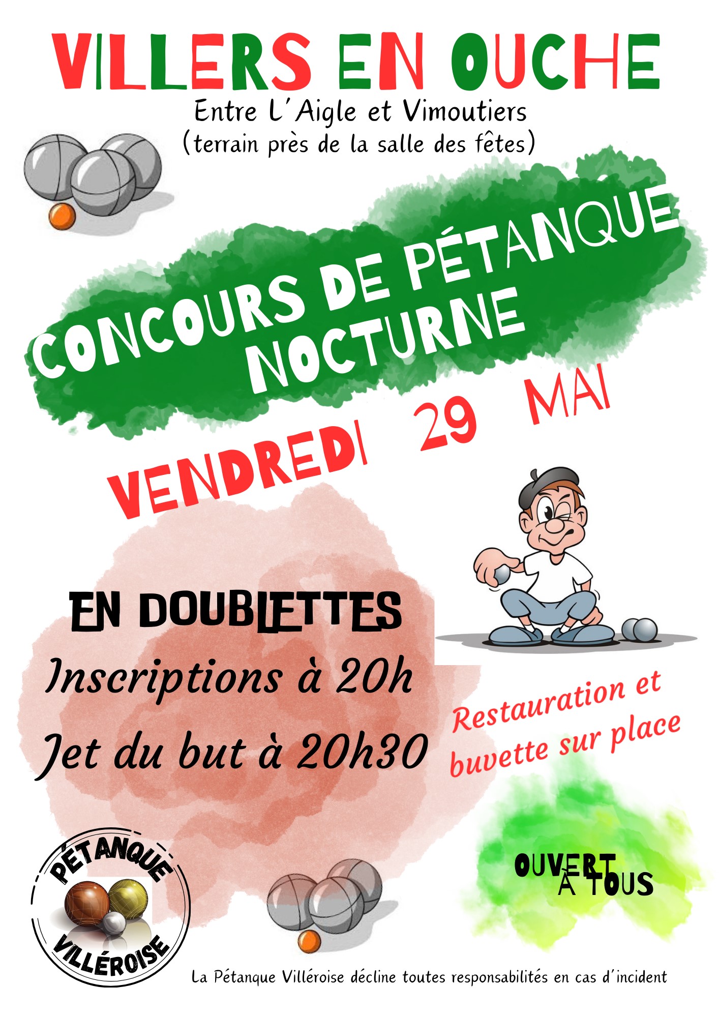 Concours de pétanque nocturne