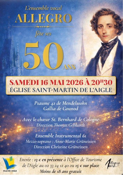 L’Ensemble Vocale ALLEGRO fête ses 50 ans