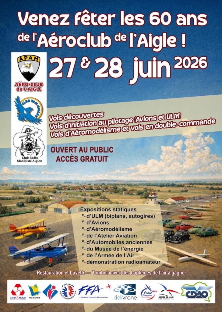 Portes Ouvertes des 60 ans de l’Aéroclub de l’Aigle