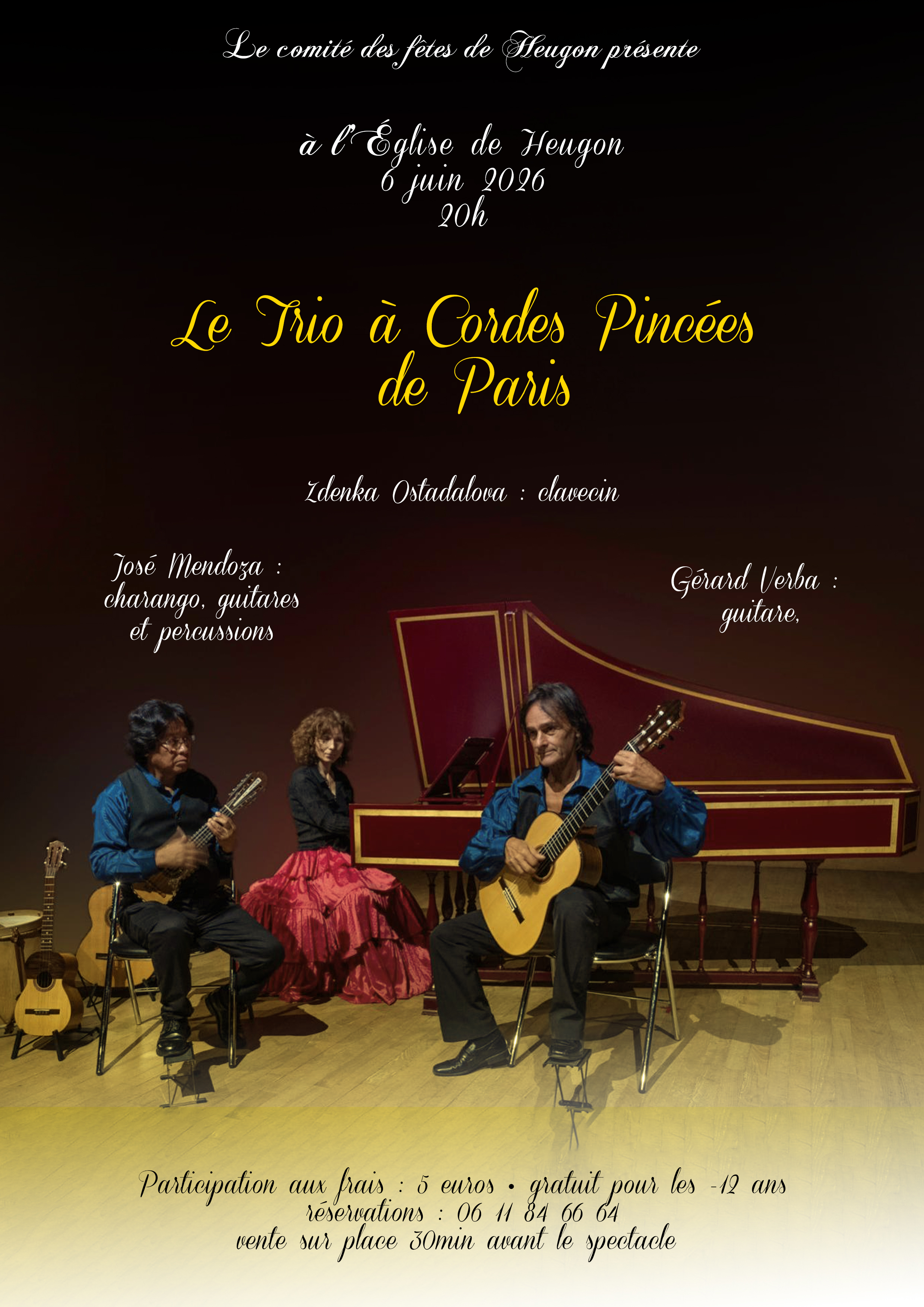 Concert à Heugon : Le Trio à Cordes Pincées de Paris