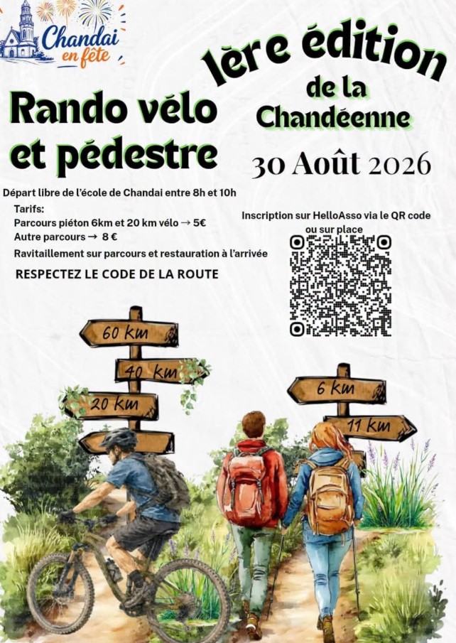 La Chandéenne 1ère édition : Randonnée vélo et pédestre